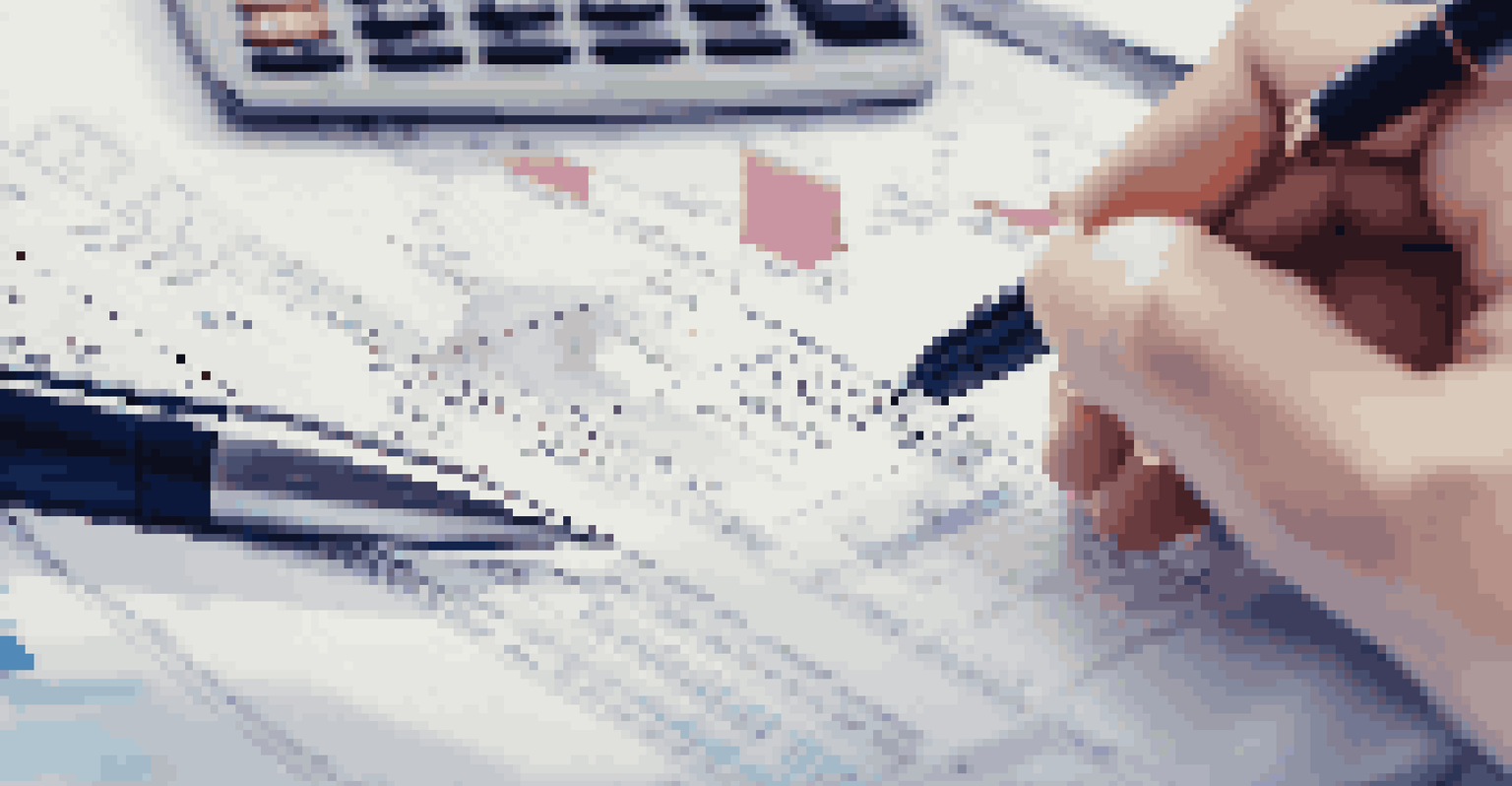 A close-up view of a business valuation report on a clipboard, accompanied by a calculator and pen, with charts and figures visible.
