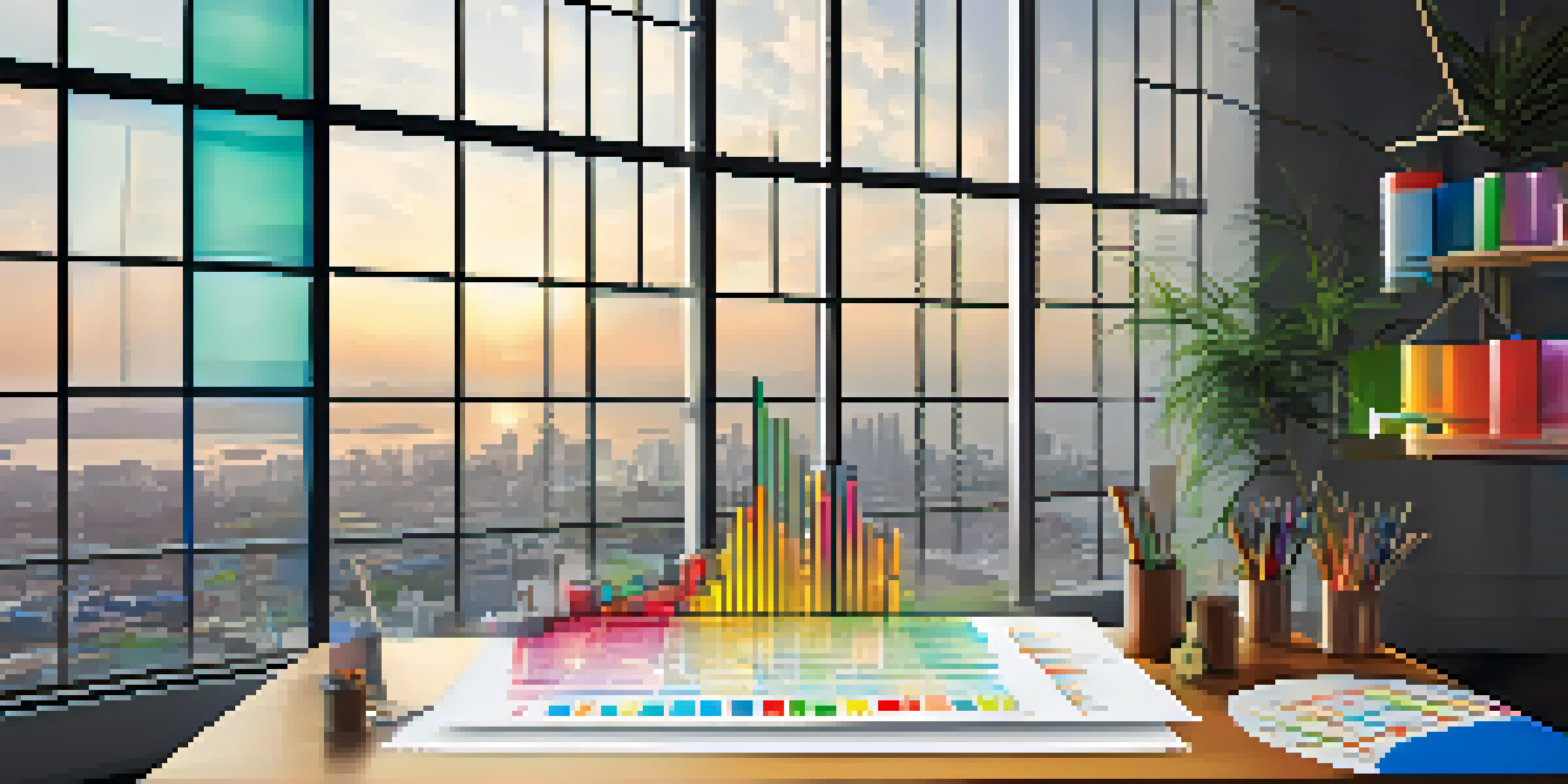A detailed financial chart illustrating exotic derivatives with colorful lines in a modern office setting.