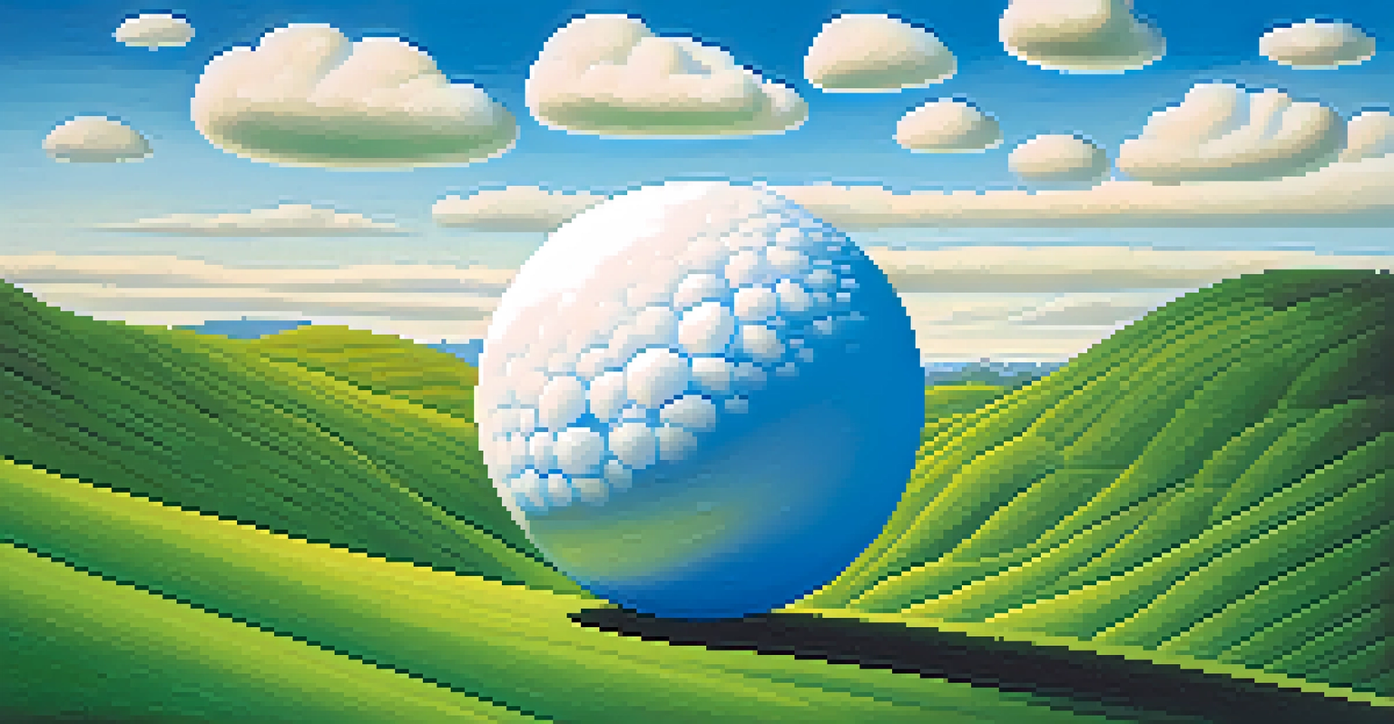 An abstract image showing a snowball growing larger as it rolls down a hill, representing the concept of compound interest.