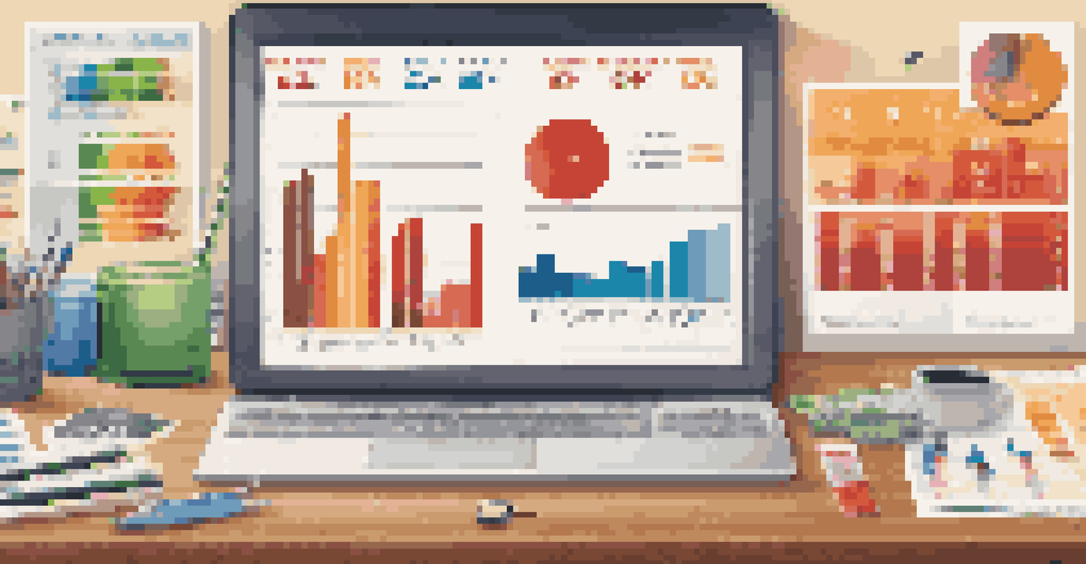 An infographic displaying economic indicators such as GDP, inflation, and employment rates on a desk.