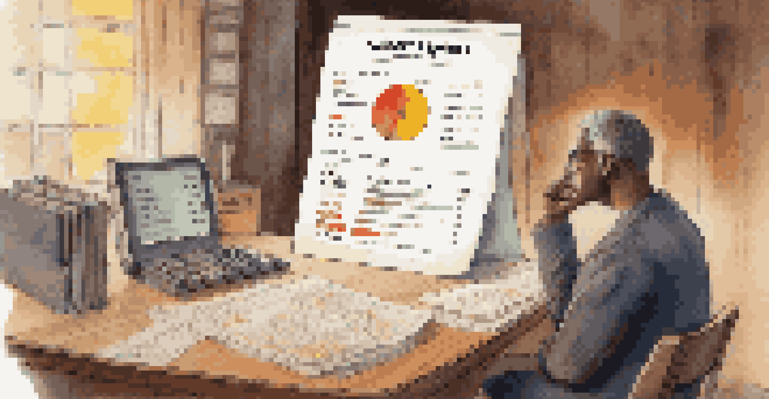 A person holding a credit score report with interest rates displayed in the background, surrounded by financial documents.