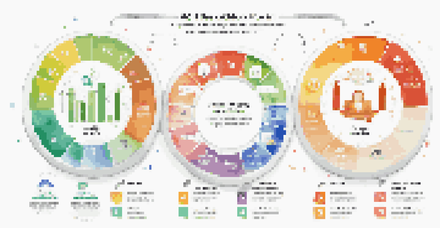 An infographic illustrating various types of ROI with colorful sections and icons against a white background.