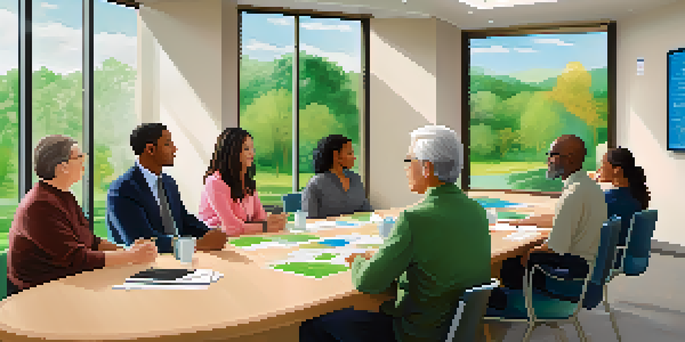 A diverse group of people participating in a financial literacy workshop in a bright conference room filled with natural light.