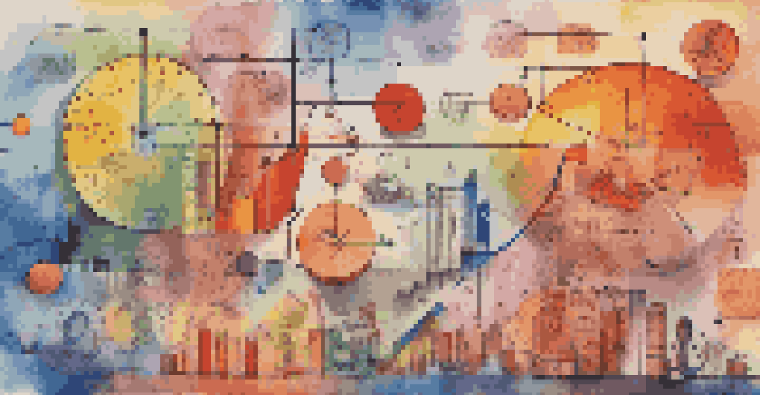 An abstract image showing economic indicators like inflation and employment rates affecting trading.
