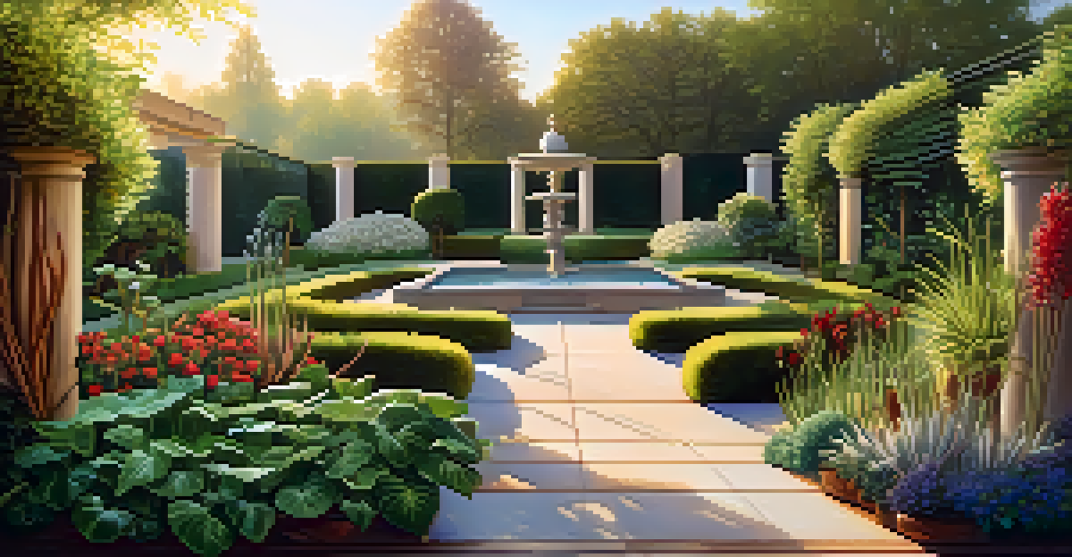 A garden with plants at different growth stages under the morning sun, illustrating the concept of timing in investments.