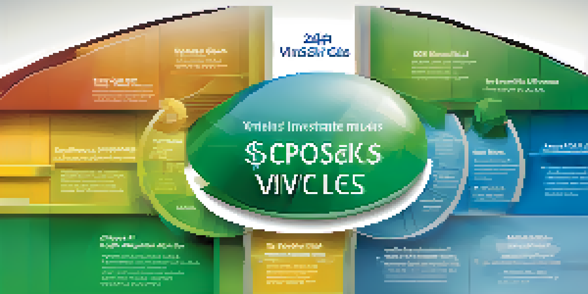 An infographic showing different investment vehicles such as stocks, bonds, mutual funds, and real estate, with colorful labels and a gradient background.