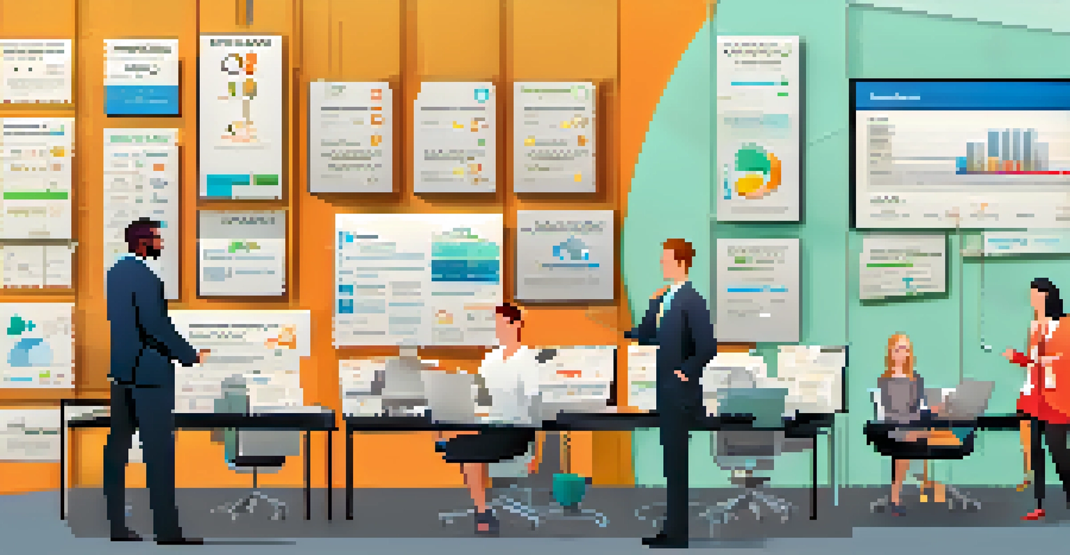 An infographic illustrating the differences between full-service and discount brokers, featuring a professional advisor and a user on an online platform.