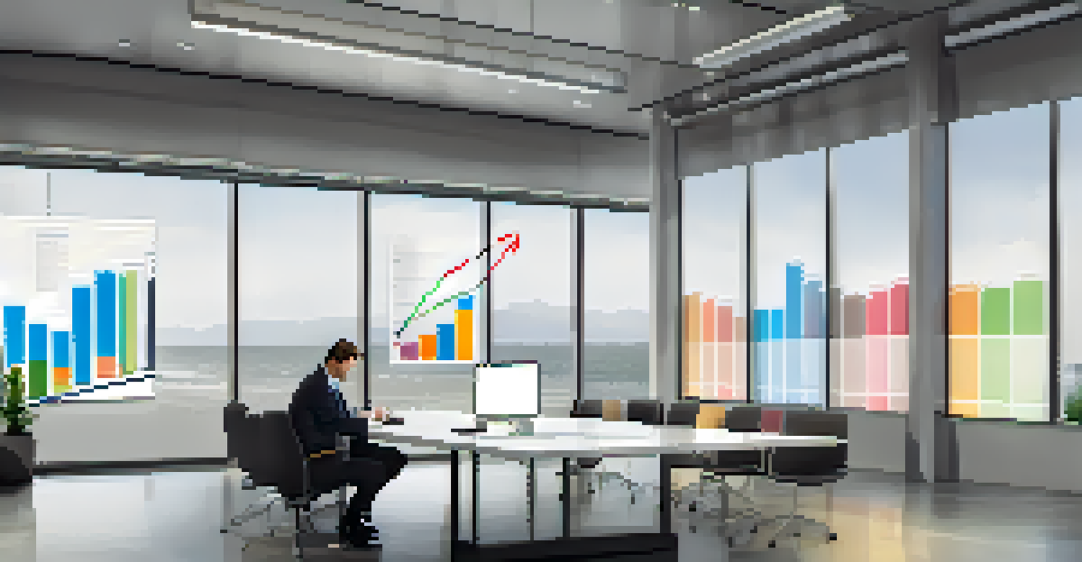 A business professional analyzing cash flow reports in a minimalist conference room with natural light.