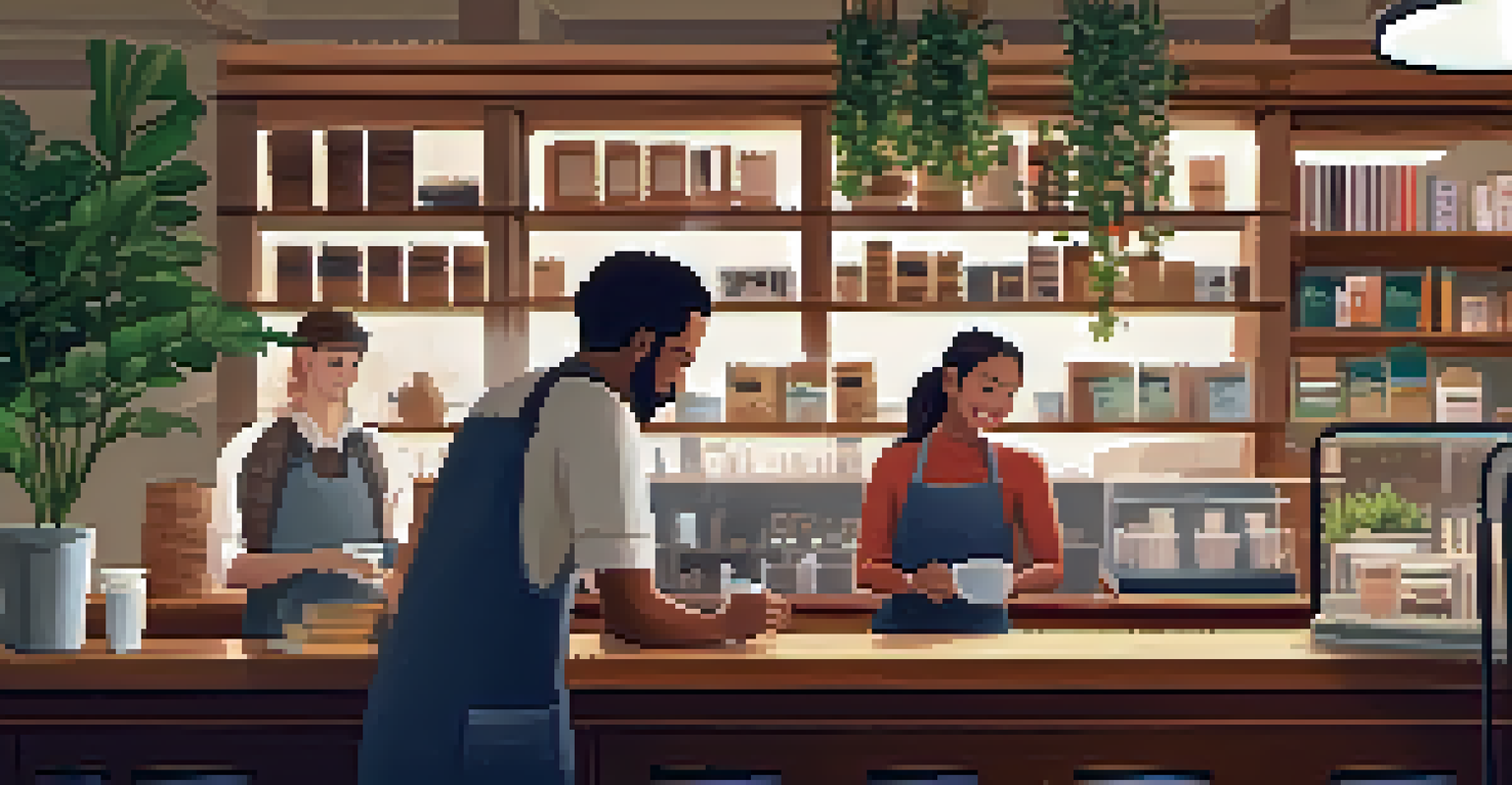 A warm and inviting coffee shop with wooden decor and customers enjoying their time.