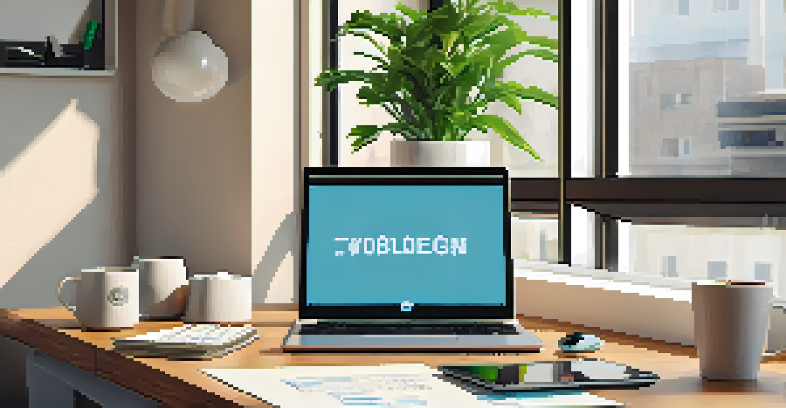 A workspace with a laptop, notepad, and calculator, symbolizing financial planning.