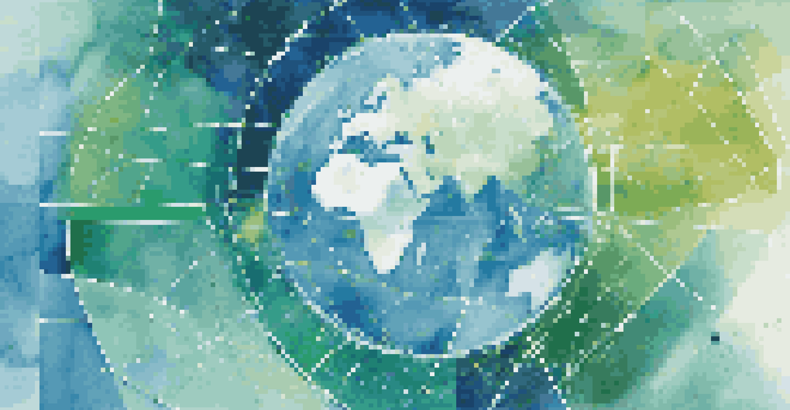 An abstract representation of data analytics in investment appraisal with glowing lines and a digital globe.