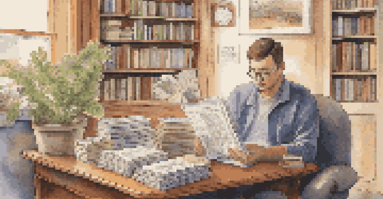 A person studying a financial regulation book in a cozy home office, surrounded by investment materials and warm lighting.