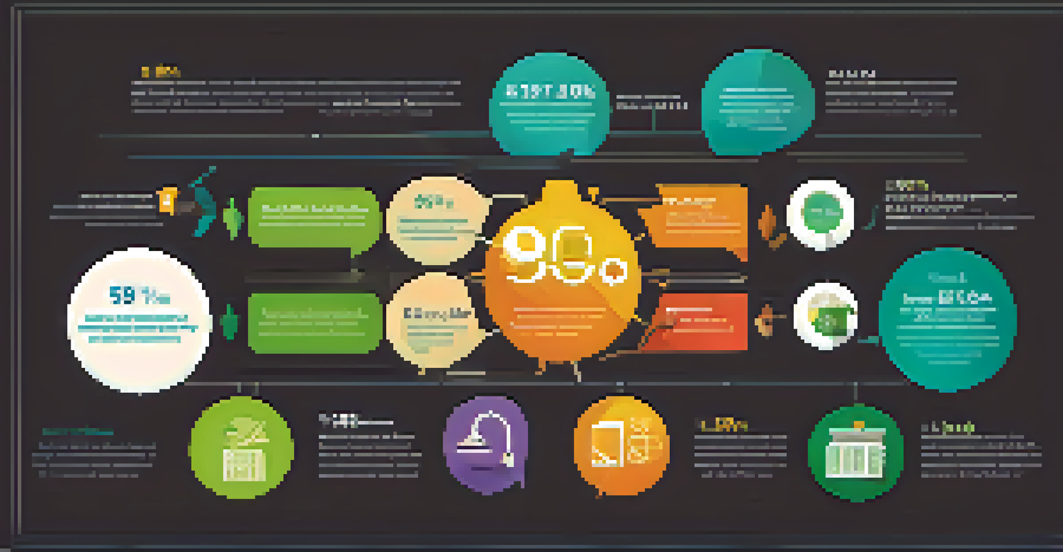 An infographic showcasing financial tips and statistics with vibrant colors and organized sections for easy understanding.
