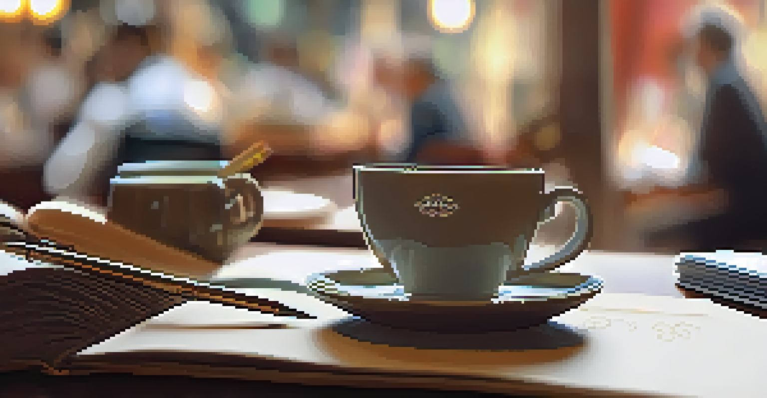 A close-up of a person filling out a feedback survey in a café, with a pen in hand and a coffee cup in the background.