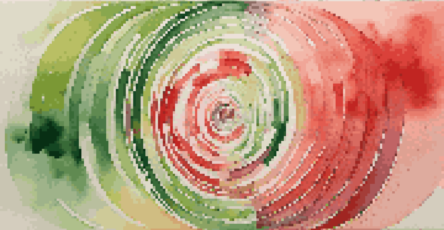 An abstract representation of market sentiment, with a colorful graph transitioning from red to green, symbolizing fear and greed.