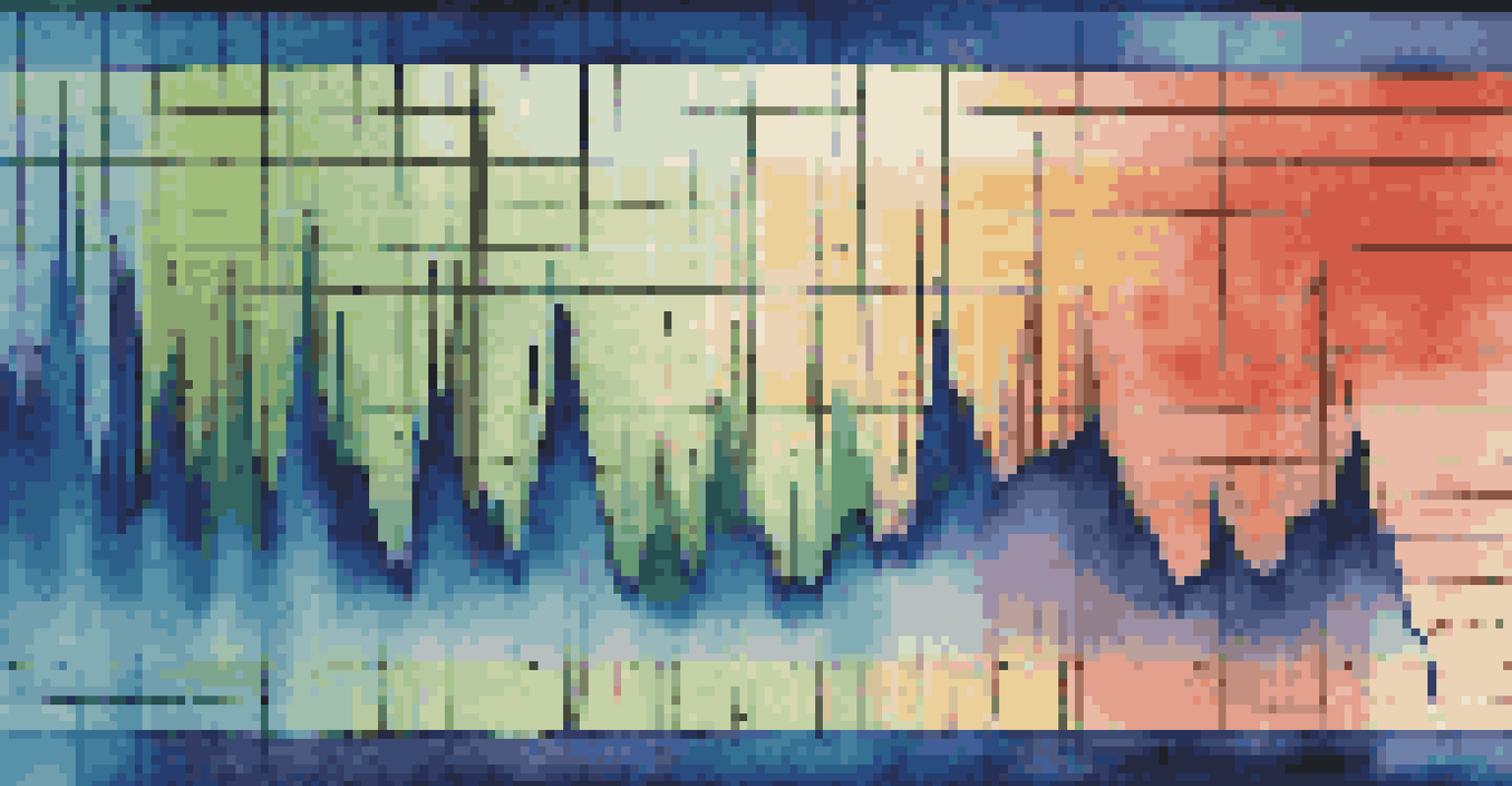 An abstract graphic showing fluctuating stock prices on a colorful graph against a gradient background.