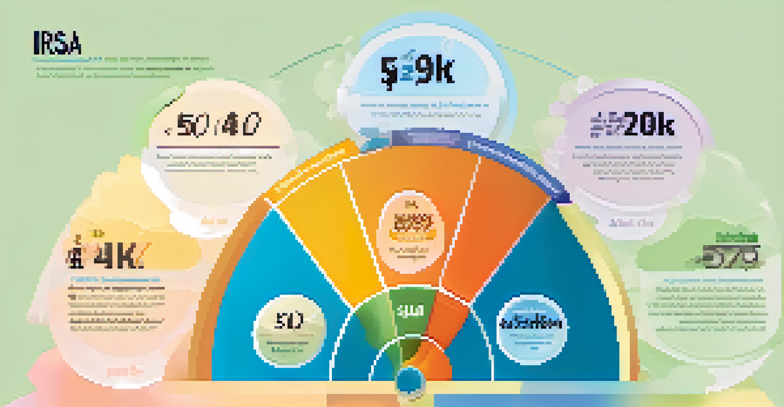 An infographic illustrating various tax-advantaged accounts with colorful icons and descriptions.