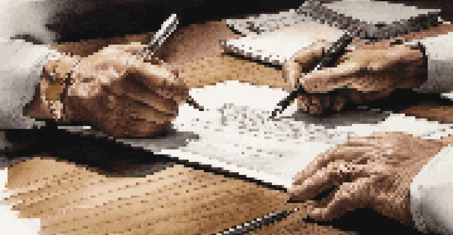 Hands signing estate planning documents on a wooden desk with a quill and ink, emphasizing the importance of planning.