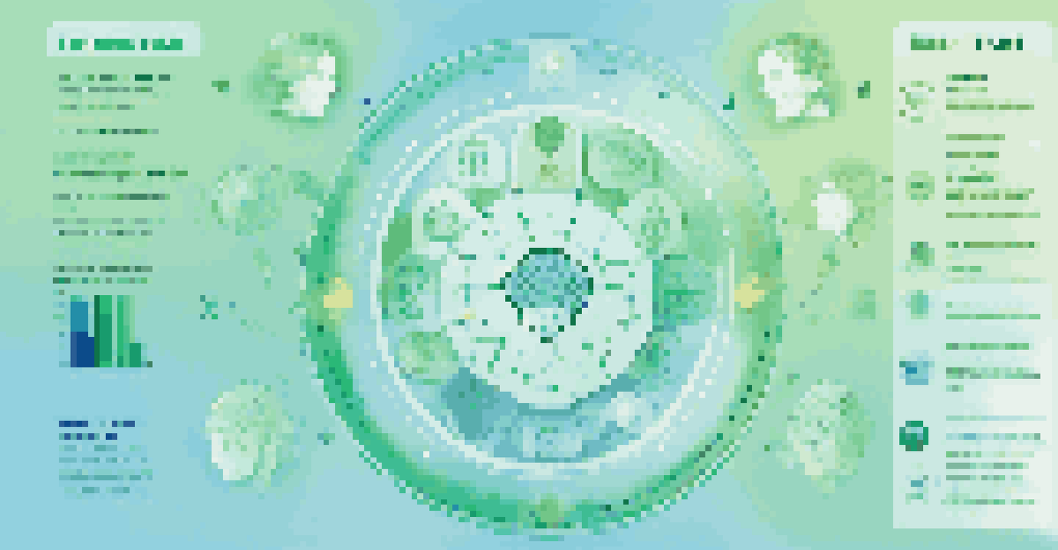 An infographic illustration depicting different behavioral finance biases with icons on a gradient background of blue and green.