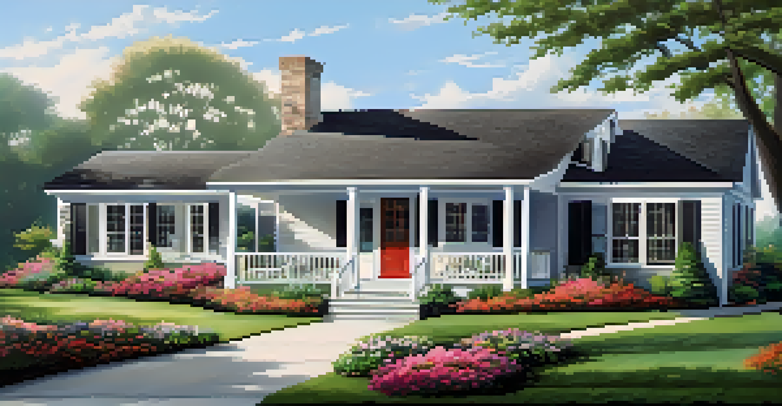 A renovated house exterior with new landscaping and a welcoming front porch.