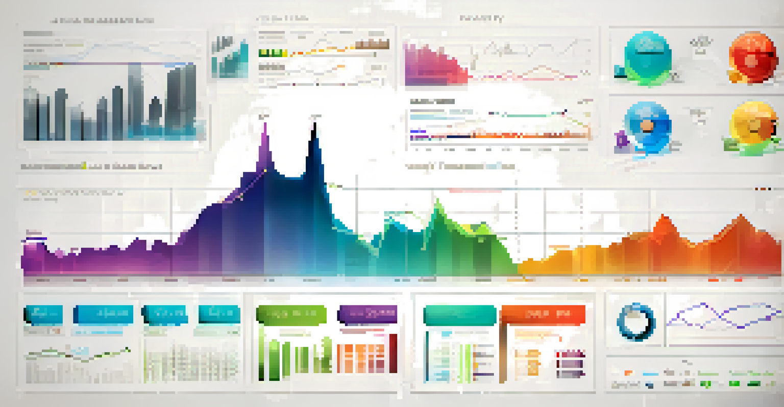 An infographic displaying various technical indicators with colorful graphs and icons, designed for clarity and visual appeal.