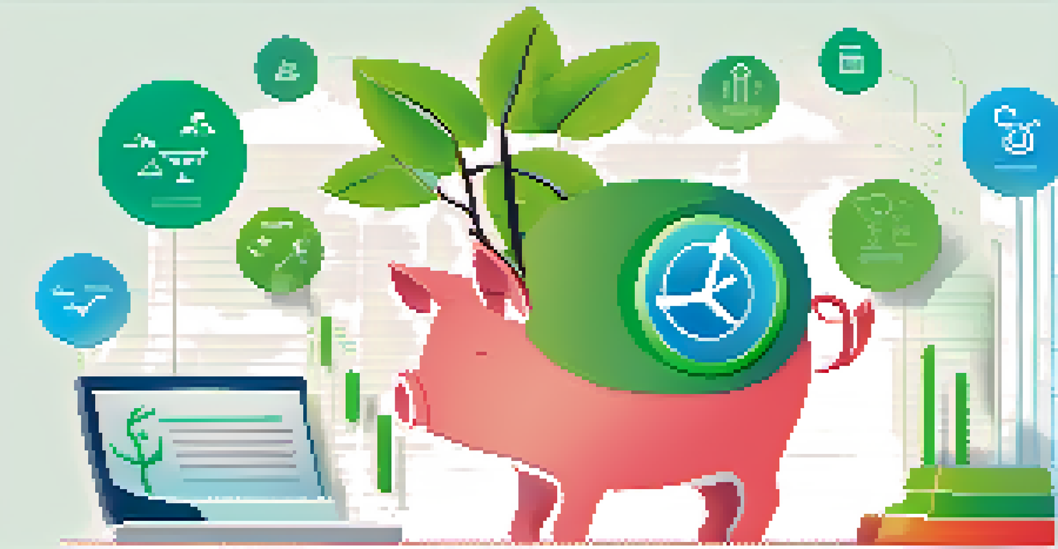An infographic illustrating insurance as an investment tool with icons of policies, a piggy bank, and a growing plant, in calming blue and green tones.