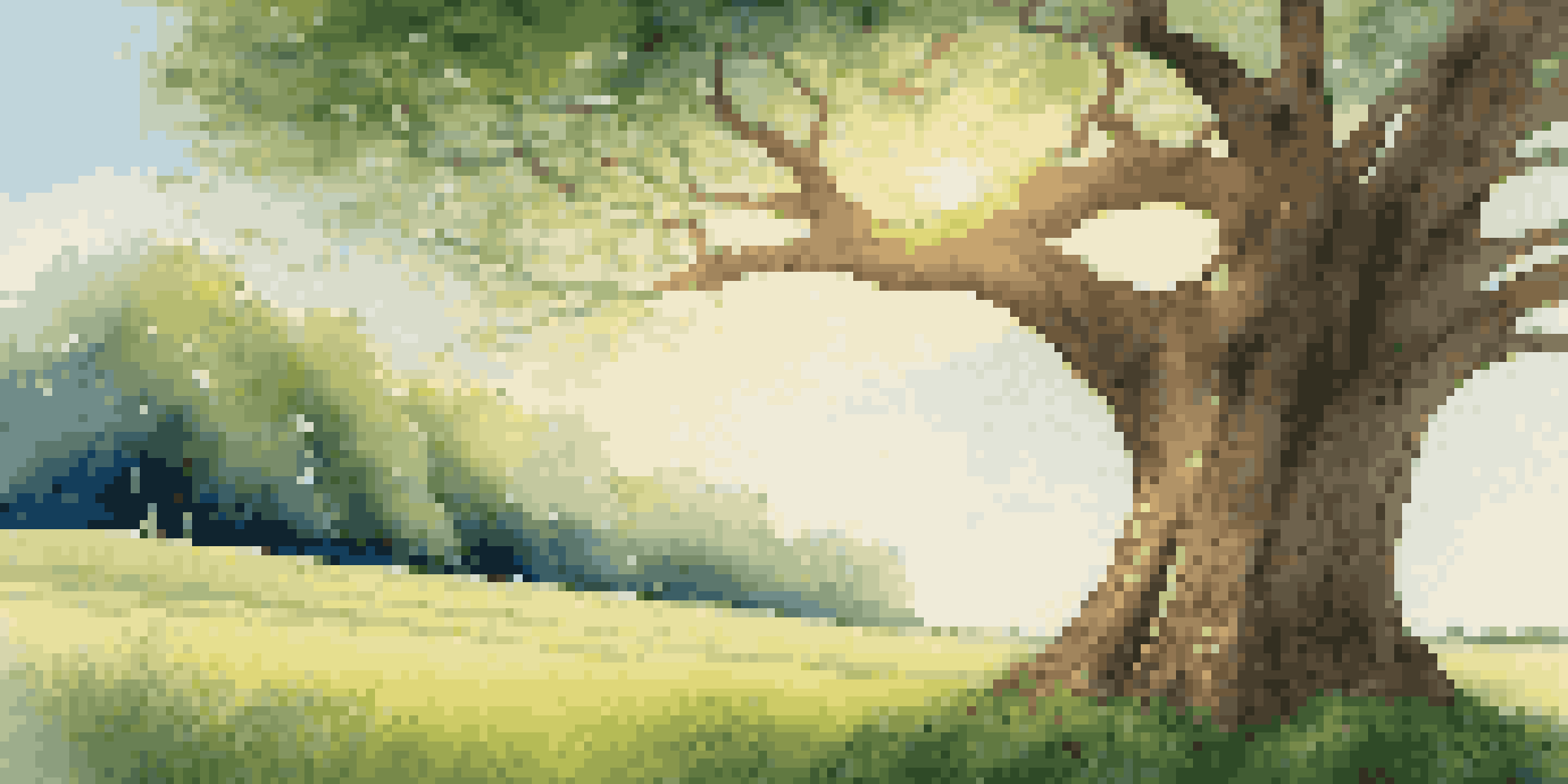 A vibrant tree in a green field under a blue sky, symbolizing growth and investment.
