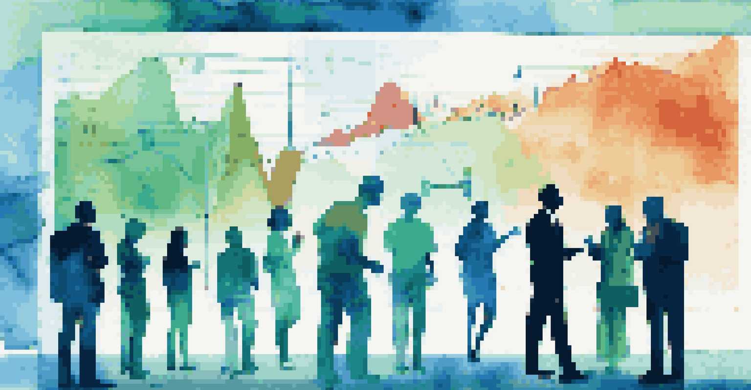 An abstract image depicting graphs and charts related to behavioral finance concepts, with colorful shapes and silhouettes.