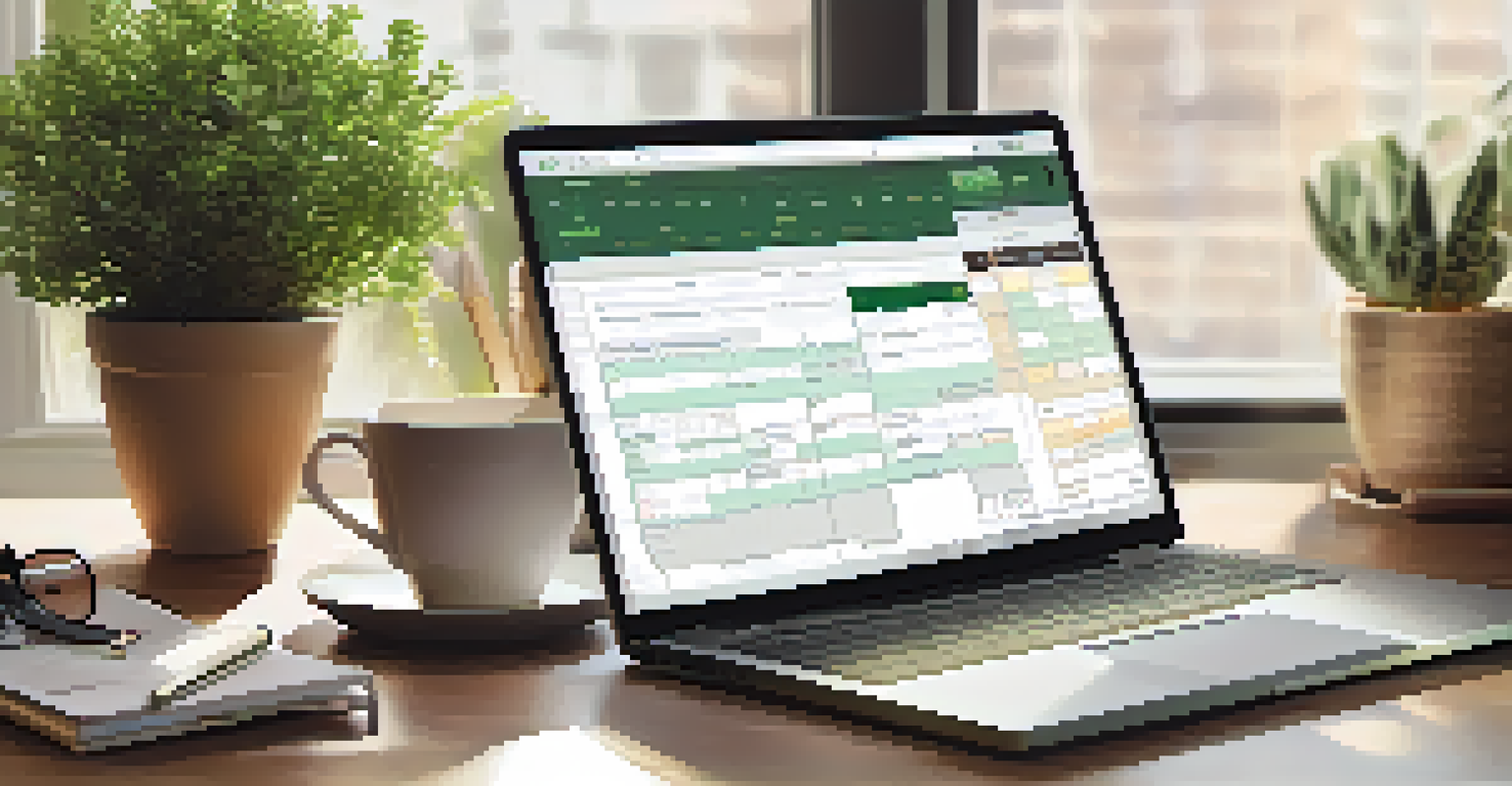 A well-organized desk with a laptop, coffee cup, and notepad focused on financial planning and milestones.