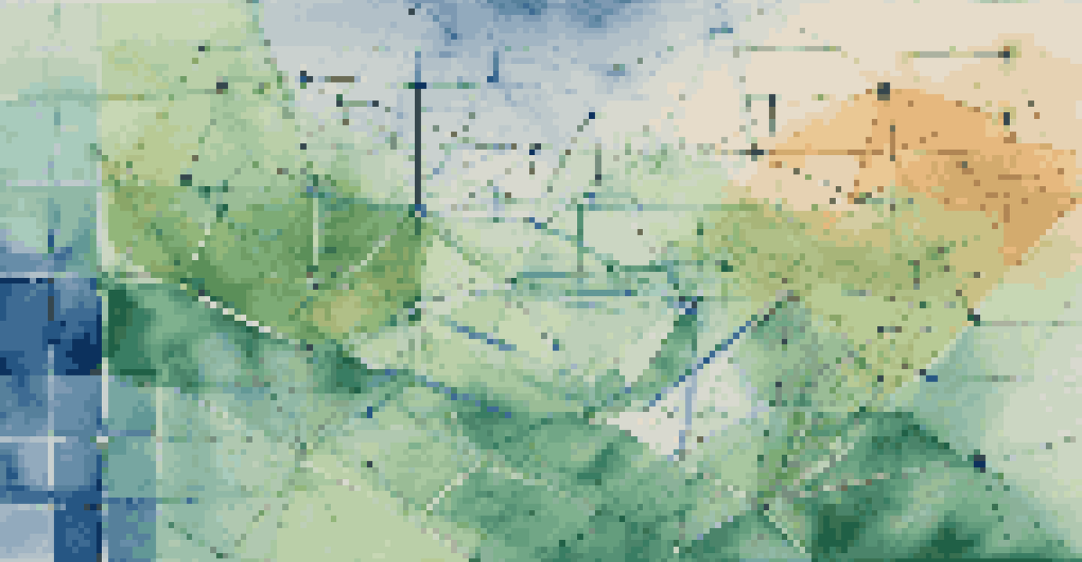 An abstract image with colorful interconnected arrows symbolizing financial instruments against a blue-green gradient background.
