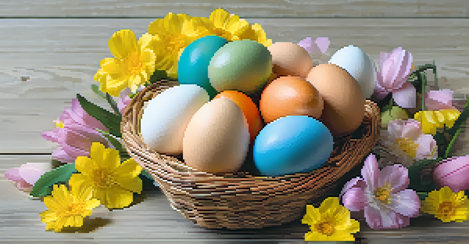 A basket of colorful eggs labeled with various exit strategies, emphasizing the importance of diversification.