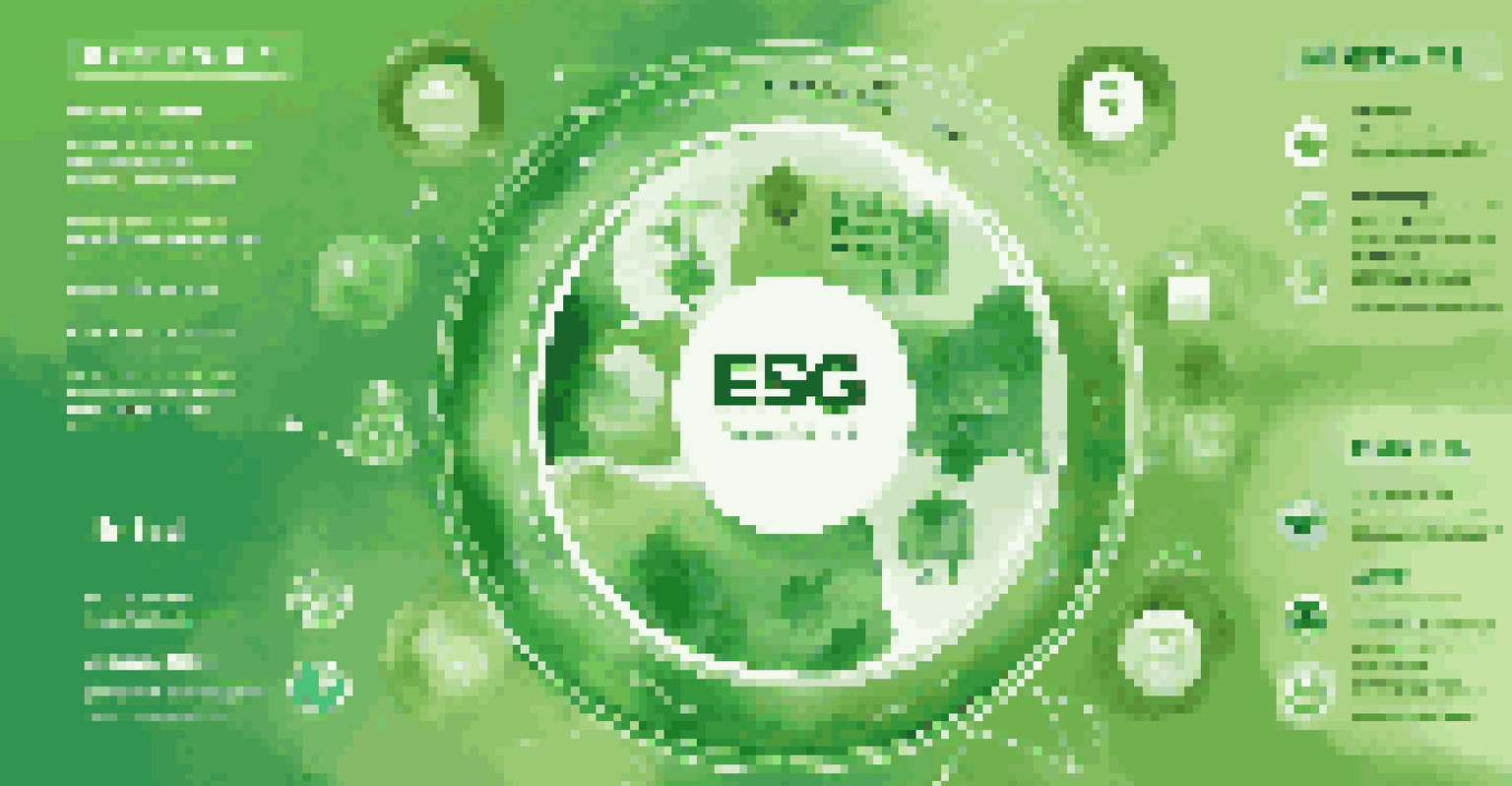 An infographic depicting ESG investing, featuring sustainability icons and text about the benefits of ethical investments.