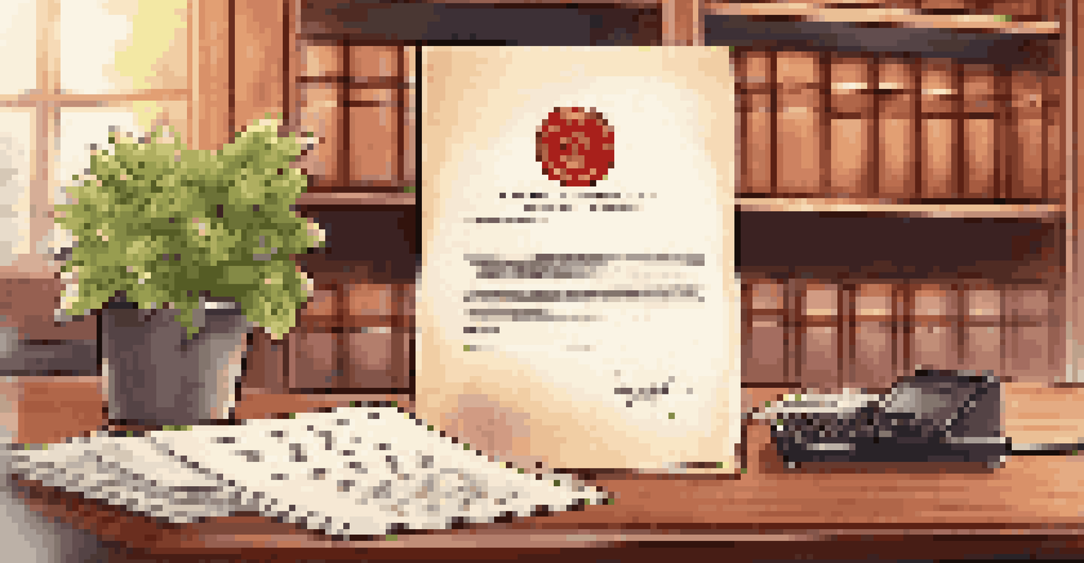 An auditor's report on a wooden desk with a seal of approval and a pen, in a cozy office setting.
