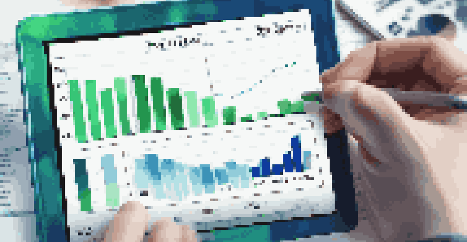 A close-up of a financial graph displaying interest rate fluctuations, with a person's hands in the background.