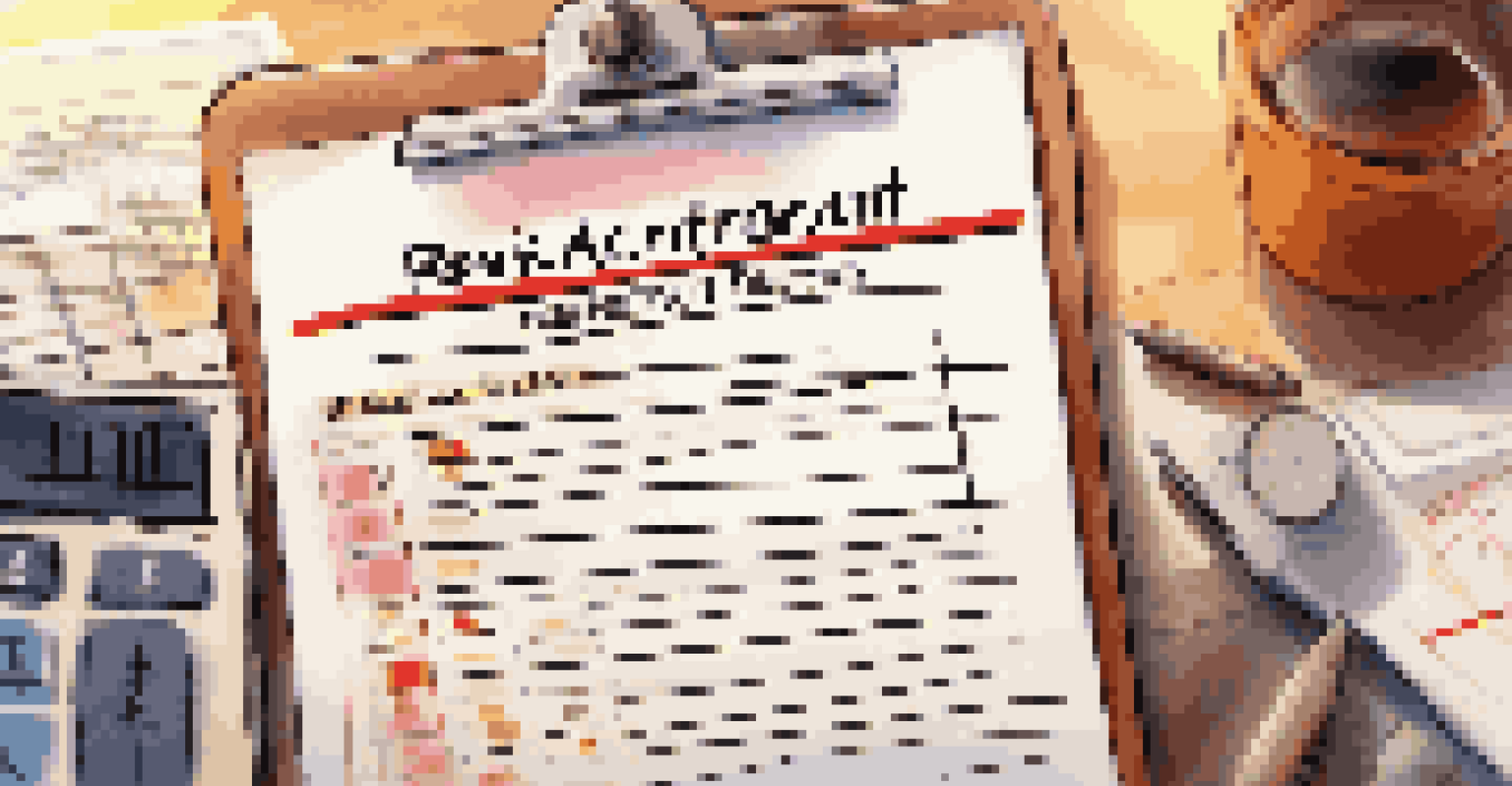 A clipboard with a checklist for audit preparation in a blurred office background.
