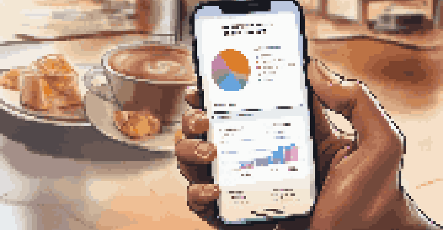 A close-up view of hands using a smartphone to access an ethical finance app, showing investment options clearly labeled.