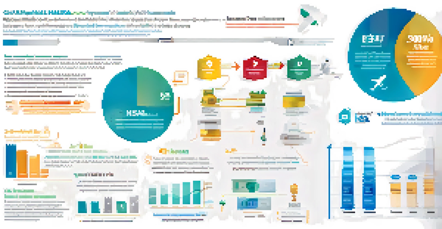 An infographic illustrating the benefits of Health Savings Accounts with icons and graphs.