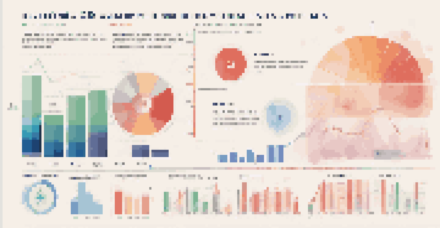 An infographic displaying key economic indicators such as GDP, inflation, and unemployment rates using colorful graphs and icons.