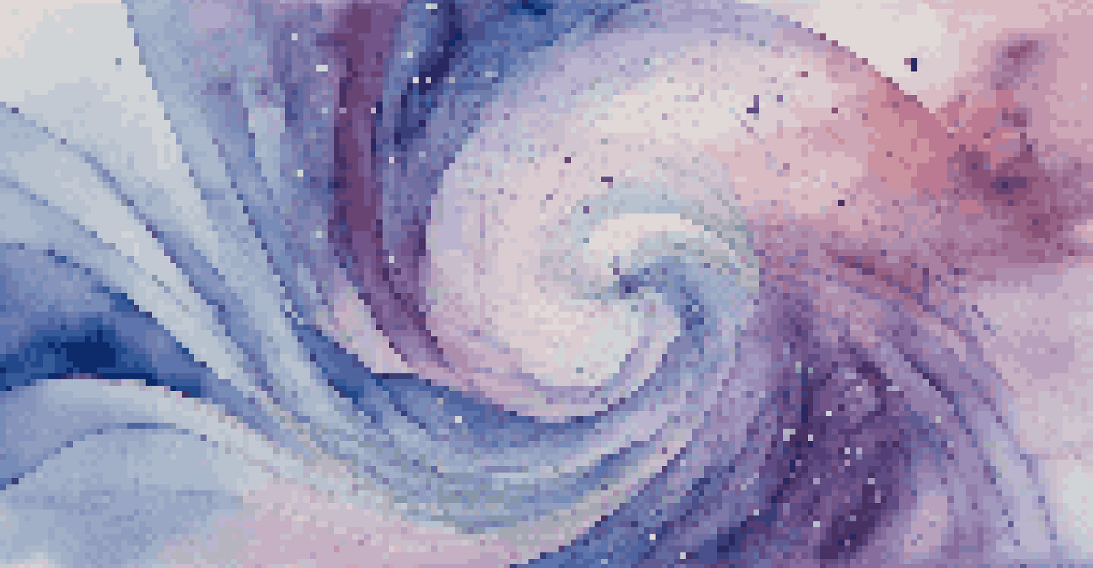 An abstract graphic of colorful data points and lines representing Monte Carlo simulations against a blue and purple gradient background.