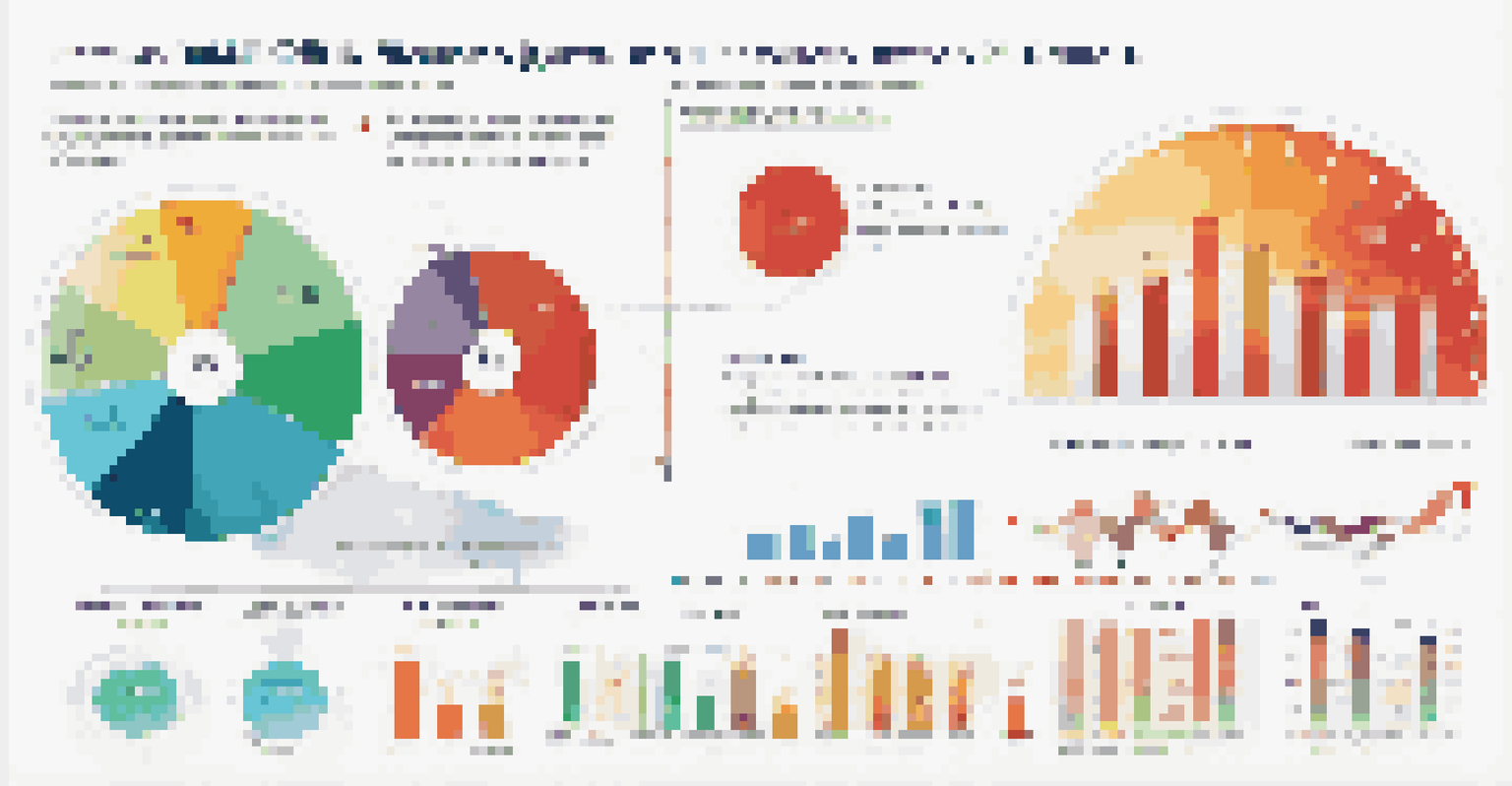 An infographic showing key financial metrics for M&A analysis, featuring colorful charts and graphs.