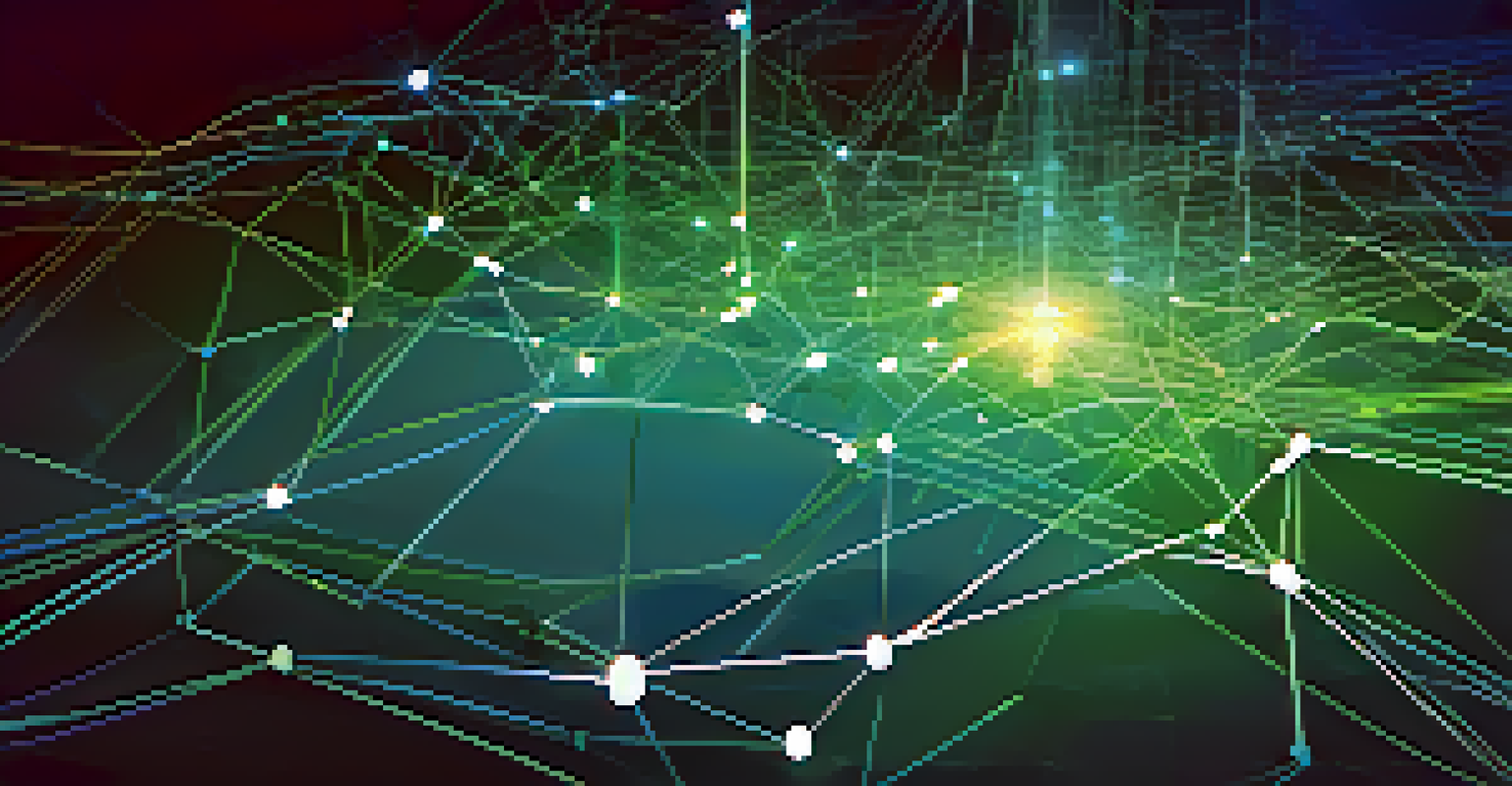An abstract image depicting interconnected nodes and lines representing technology and innovation.