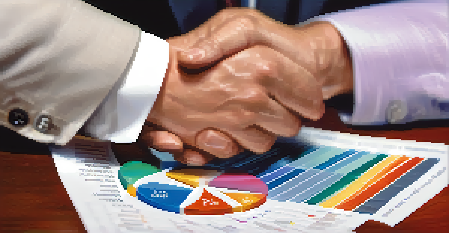 A financial advisor pointing at a chart of zero-coupon bond returns with blurred background.