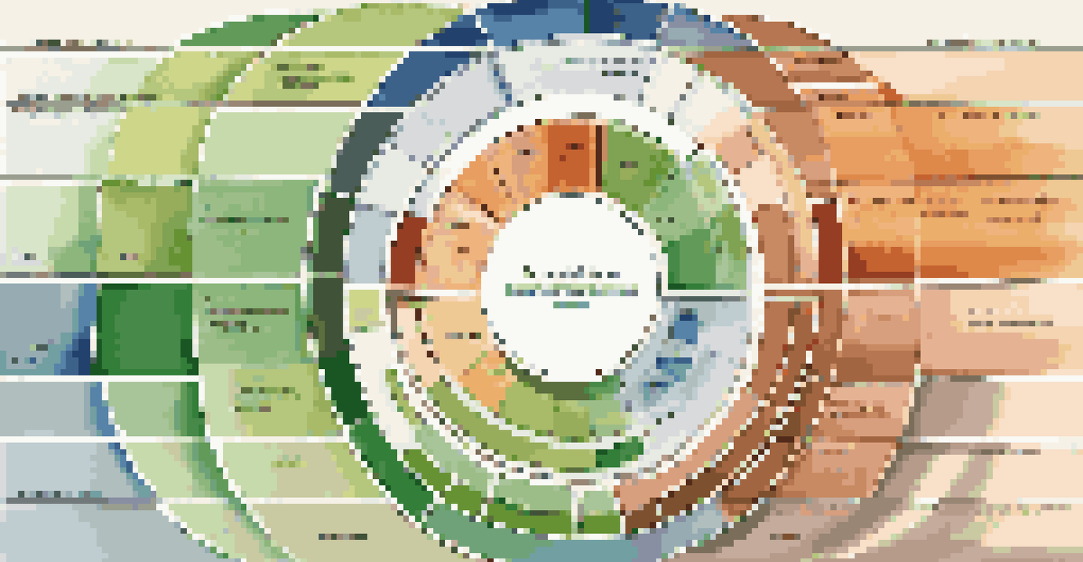 A colorful pie chart illustrating a balanced investment portfolio with labeled sections for different asset types.