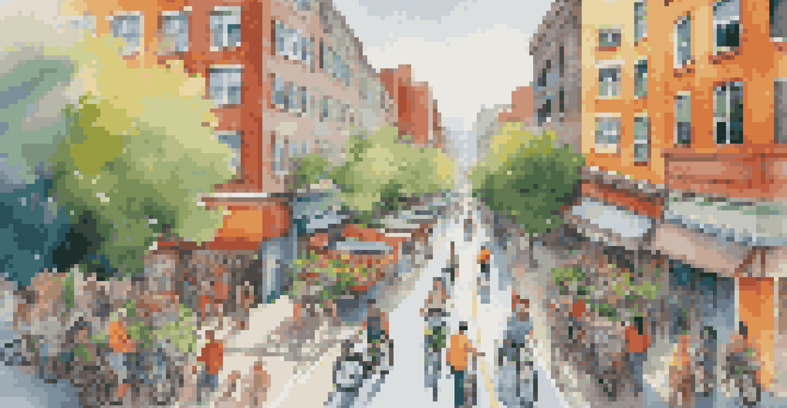 An aerial view of a lively city filled with people and shops, illustrating the concept of diverse income streams.