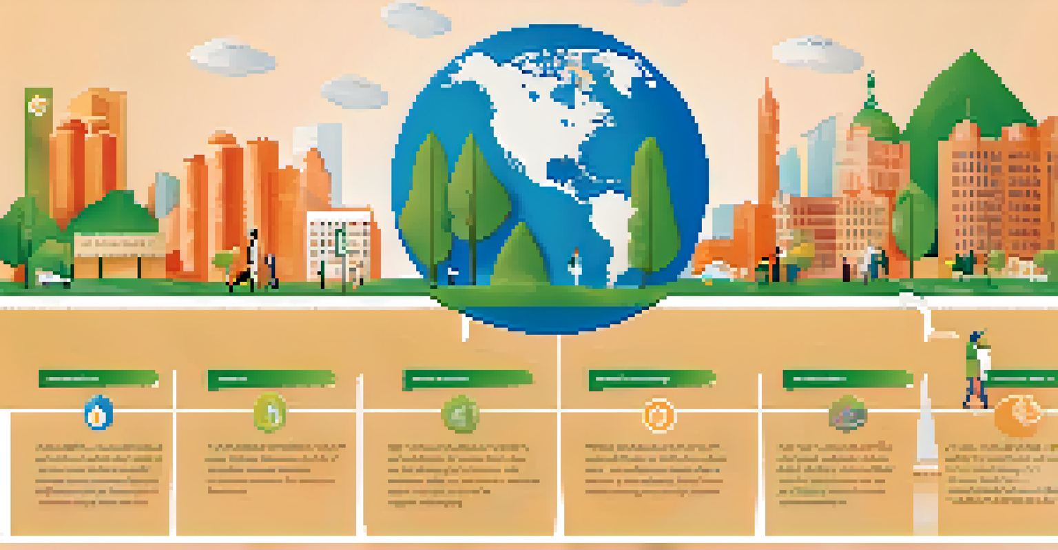 An illustration representing ESG investing with labeled sections and relevant icons for each factor.