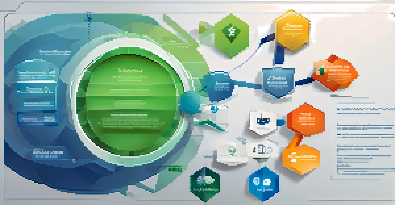An infographic showing market risk, credit risk, and liquidity risk with icons and arrows, in blue and green colors.