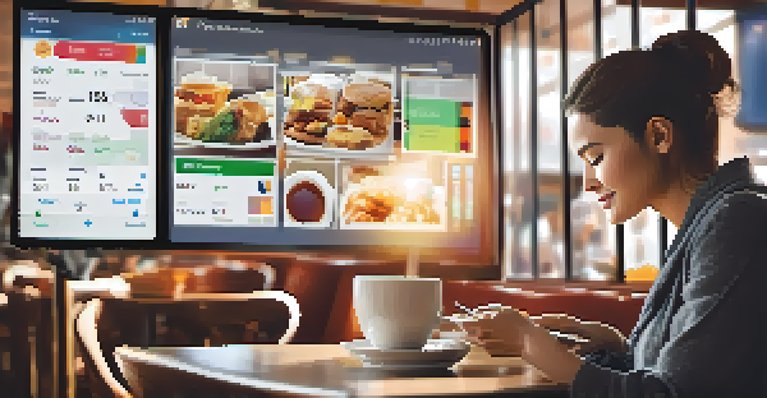 A person checking a mobile app for commodity market updates in a cozy café, with a warm ambiance.