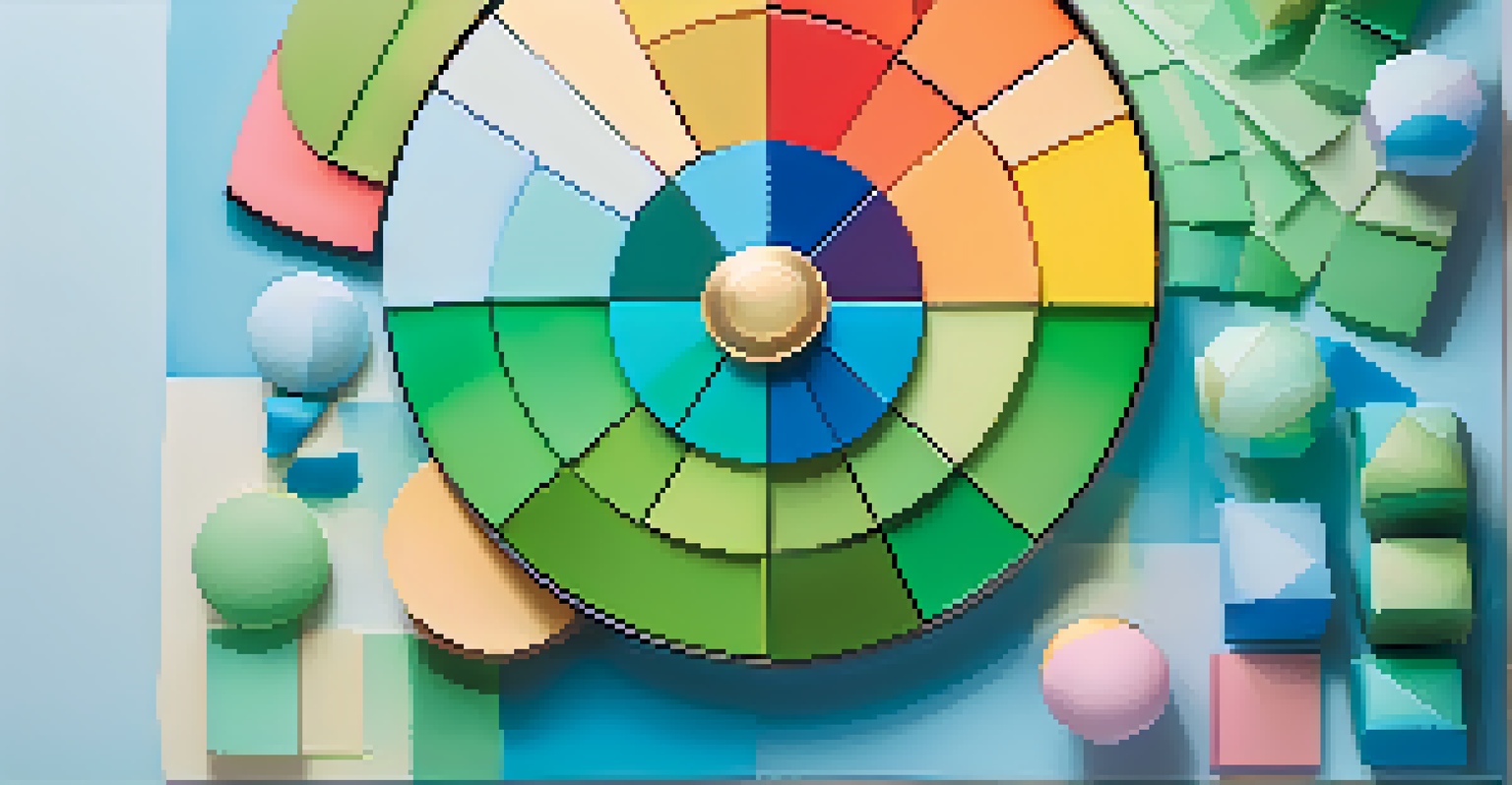 An abstract pie chart showing different asset classes on a gradient background.