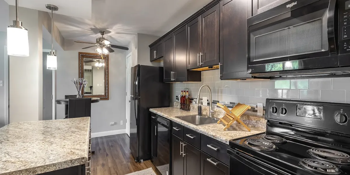 Kitchen at Whispering Hills Apartments