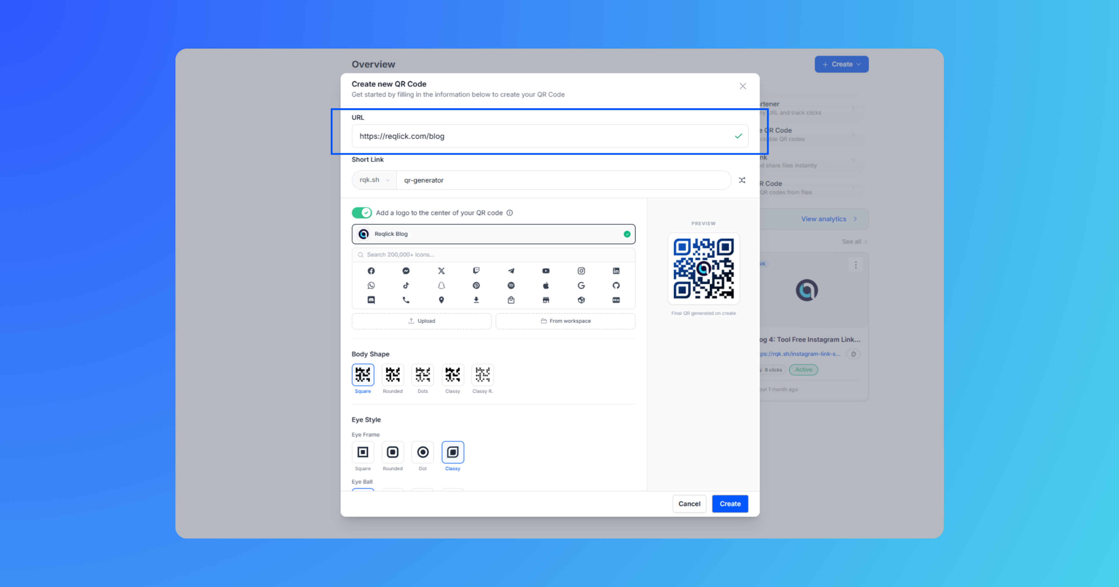 Generate your QR Code